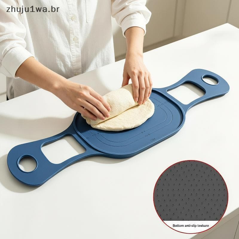 1 Pçs Esteira De Cozimento De Silicone Não-Sti Resistente Ao Calor Com Alça Longa Para Amassar Massa Pizza Pão Pastelari