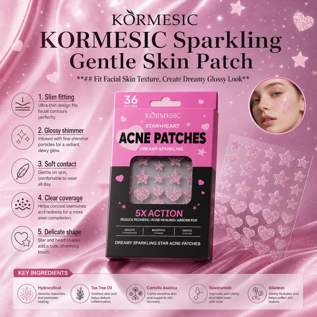 Portátil pronto estoque kormesico piscando acne remendo acne sonho remendo estrela à prova dwaterproof água PWP9