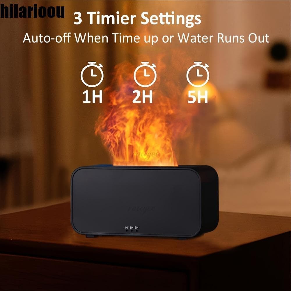 Umidificador De Aroma De Chama HILARIOOU , Difusor De Operação Silenciosa Alimentado , Mini Fragrância Para Carro Com Te