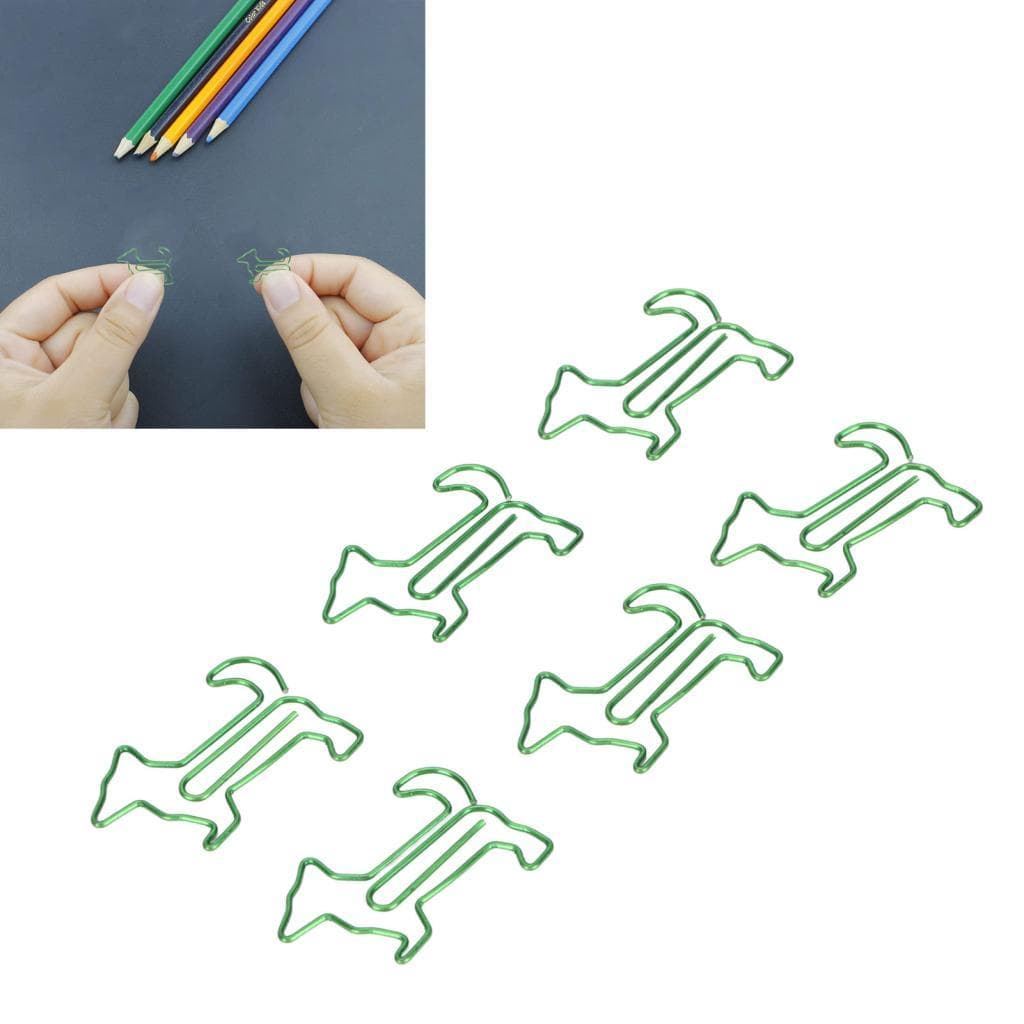 100 peças clipes de papel fofos de metal galvanoplastia formato animal pequeno planejador com caixa de armazenamento