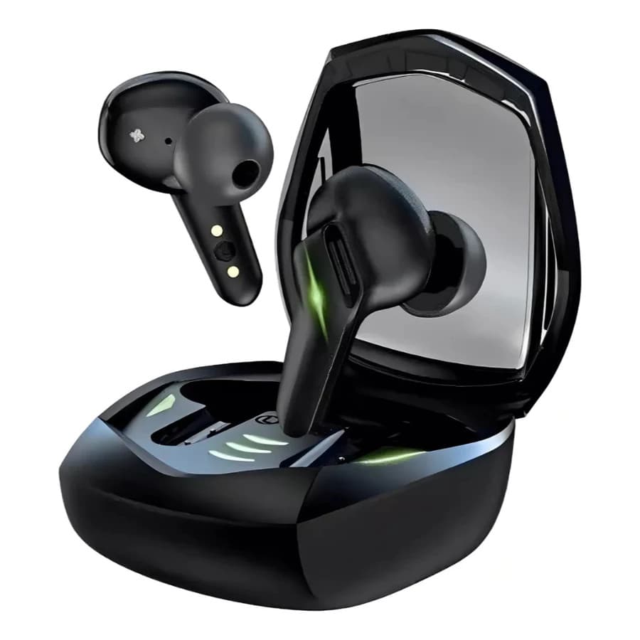 Fone de ouvido sem fio Bluetooth TWS 5.3 com gamer para jogos, academia e treinamento Green Light KAIDI KD-776