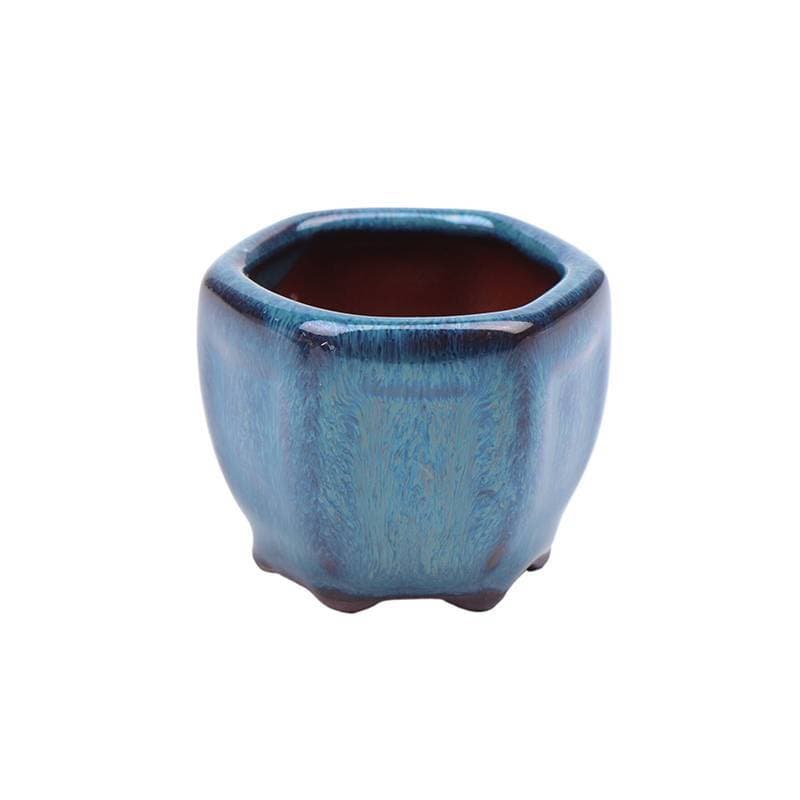 [brightlight.br] Mini Vasos De Plantas Vaso De Flores Com Furos Jardim Estilo Chinês Bonsai Areia Roxa Artesanato Planta