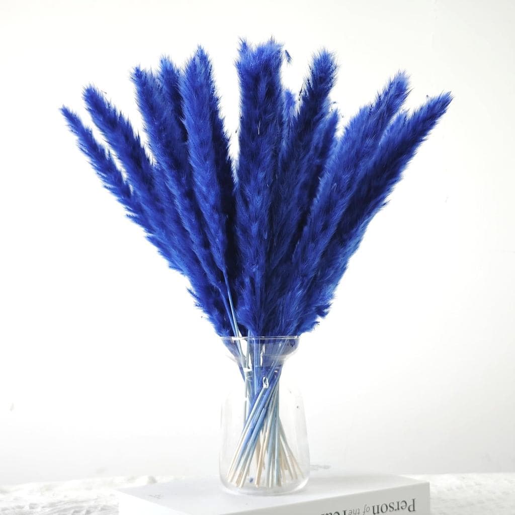 30 Peças de Pequenas Flores Secas de Capim-dos-Pampas, Arranjo Floral Natural para Decoração, Flor Eterna de Capim-dos-P