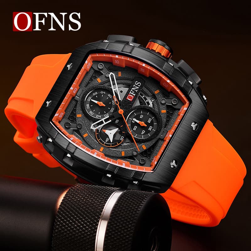 OFNS High-End Heavy Duty Business Multifuncional Ao Ar Livre À Prova D 'Água Luz Noturna Relógio Masculino