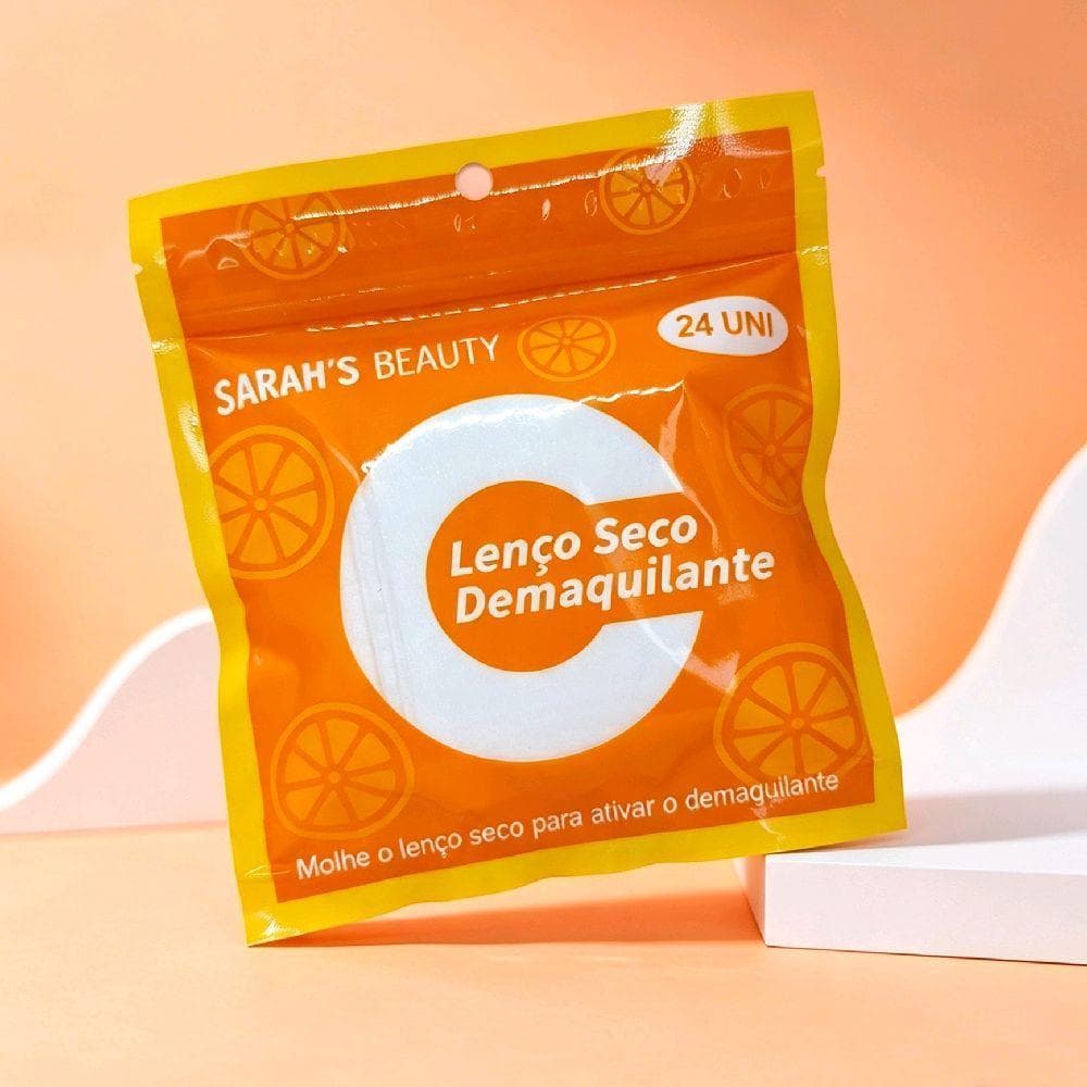 Sarah's Beauty Lenço Seco Demaquilante 24 Unidades Removedor de Maquiagem Facial Molhe para Ativar