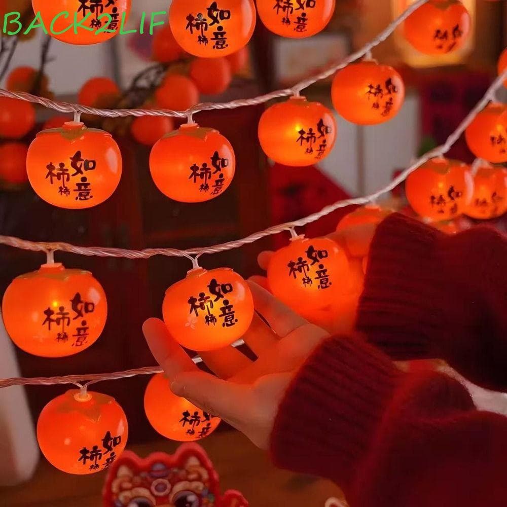 BACK2LIF LED Ruyi Lights , À Prova D'água 20 Lanternas Vermelhas , Luz De Caqui Super Brilhante Durável Alimentada Por U