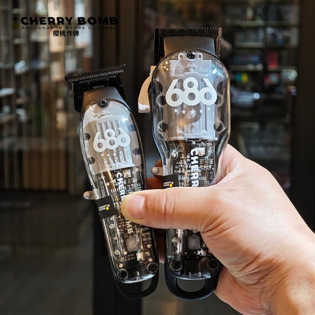 CB cereja 686 cabeça de óleo clipper salão de beleza barbeiro profissional gradiente máquina de cortar cabelo estilo cli