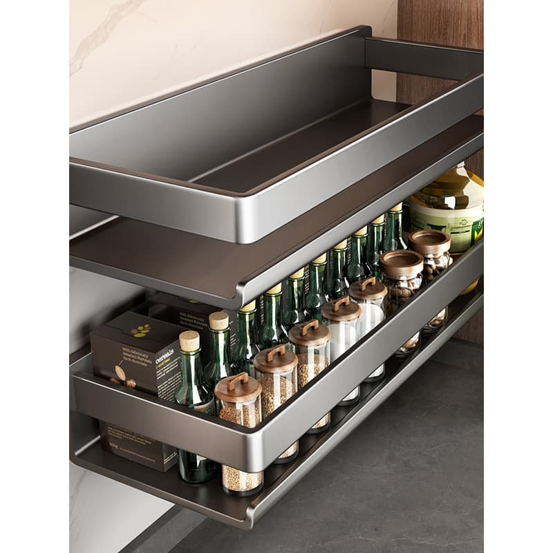 Rack de tempero de cozinha High-End doméstico sem perfuração fixado na parede óleo sal molho vinagre rack de armazenamen