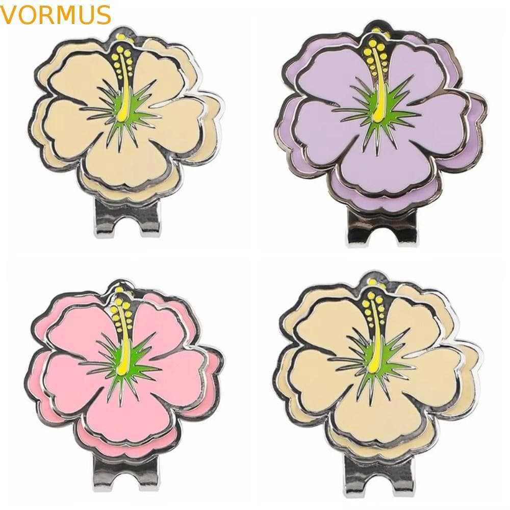 Clipe De Boné De Golfe , Marca De Bola Em Forma De Flor , Marcador De Chapéu De Posição Decorativa De Metal Durável