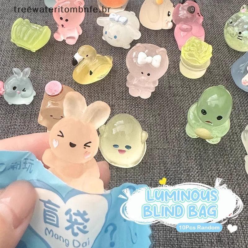 10 Pçs Bonito Mini Simulação Animal Modelo Caixa Cega Brinquedos Ação Surpresa Bonecas Figuras Doces Falsos Acho Saco Ce