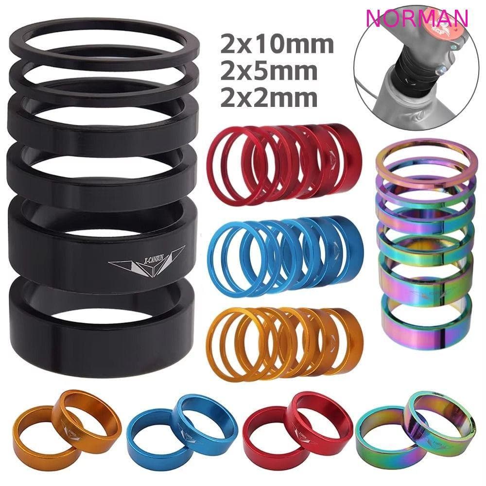 NORMAN 6 Unidades/Conjunto Arruela De Cubo De Bicicleta , Durável Fone De Ouvido Espaçador De Volante