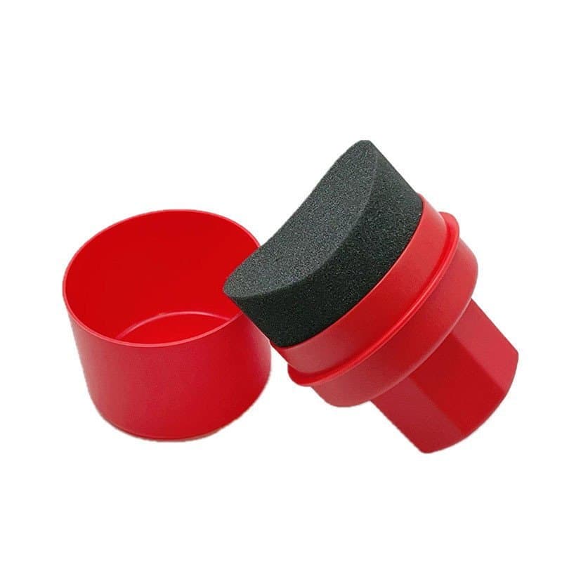 Escova de esponja para polimento de pneus de carro, esponja de cera de alta densidade, esponja manual curva para lubrifi
