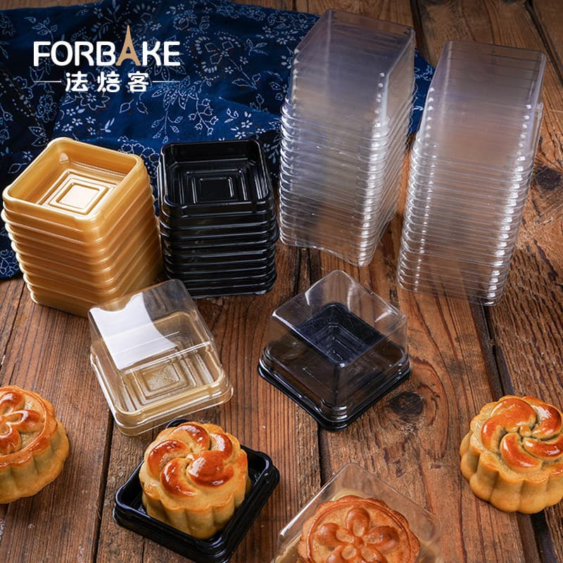 Padeiro francês embalagem de cozimento transparente Mid-Autumn Festival Mooncake Base titular bandeja interna gema de ov