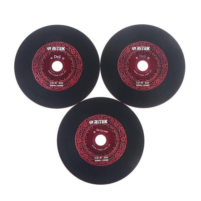 [Dhiint] 10 Peças Disco De Vinil Ritek CD-R NK Gravável 700MB/80min/52x Música Para Carro