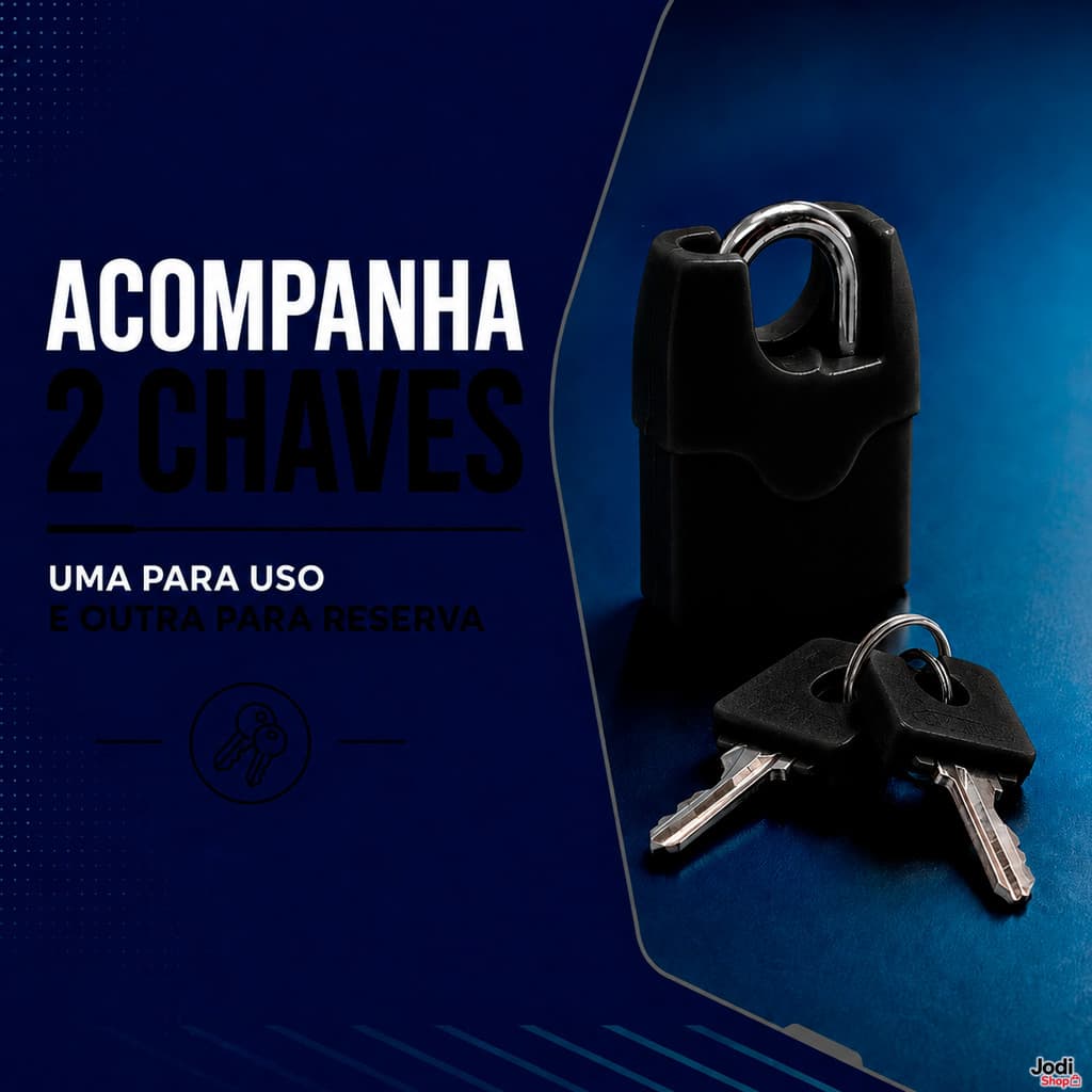 Cadeado 25mm Colorido com 2 Chaves e Revestimento ABS para Armário, Mala e Mochila