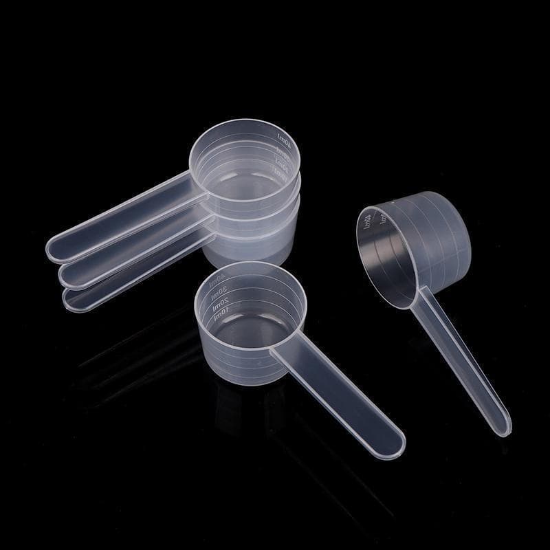 [EYS] 10 Unidades 40ML 20g Colher Medidora Graduada De Fundo Plano Com Escala De Plástico Transparente Para Cozinha De C