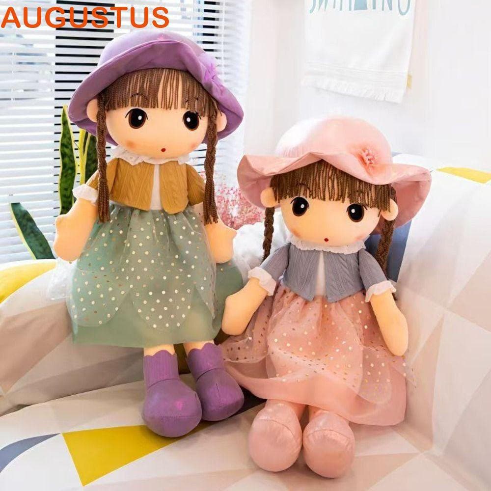 AUGUSTUS Querida Boneca , De Pano De Desenho Animado Estilo Gril Brinquedo De Pelúcia , 45 Cm Macio Design Bonito Brinqu