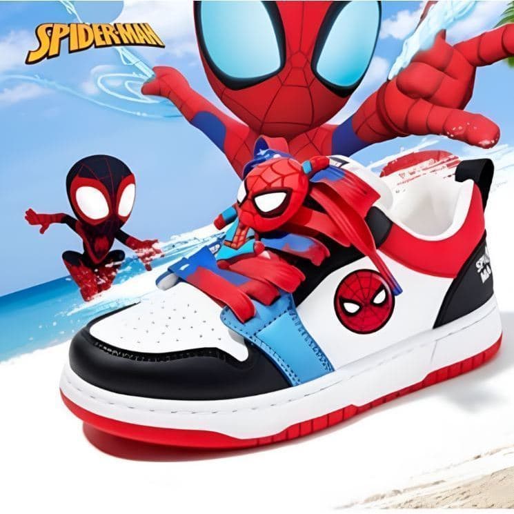 Tênis Dun Infantil Personagens Homem Aranha Sola Reta Robusto Antiderrapante