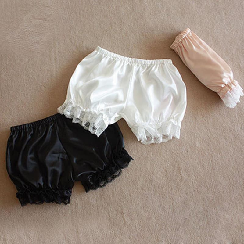 Frete grátis calças de abóbora Anti-reflexo saia de gaze inchada Leggings renda cintura elástica Shorts cosplay menina m