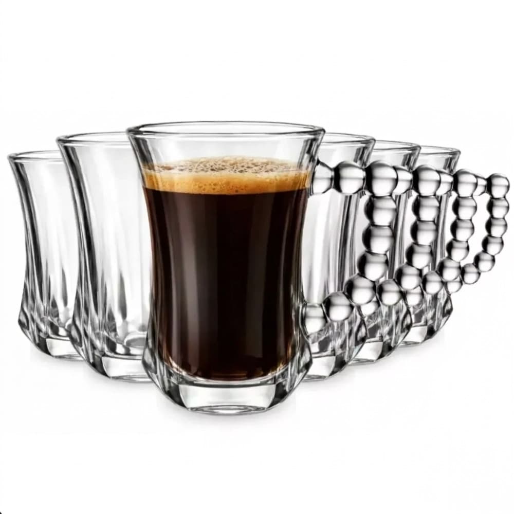 Jogo 6 Canecas 180ml em Vidro Zamzam