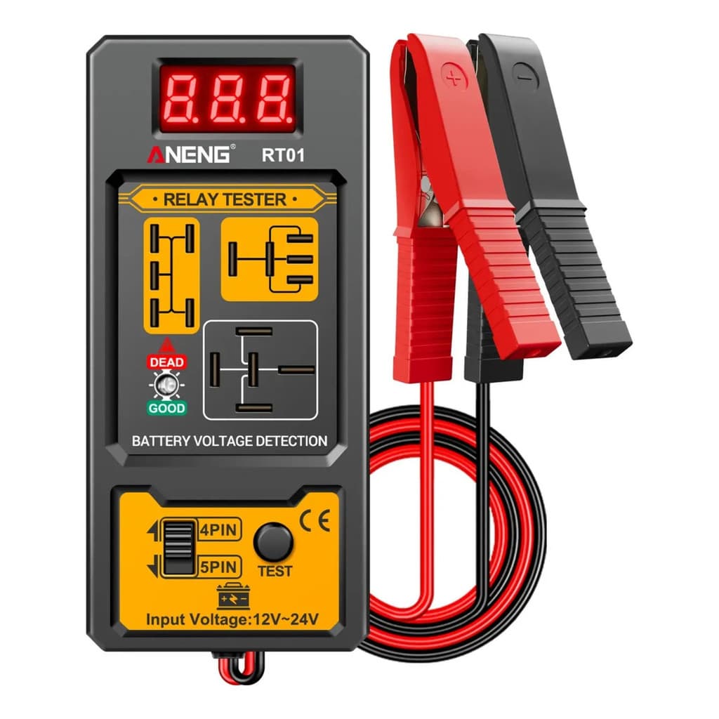 Testador De Relés Automotivos 12v 24v Analisador De Bateria