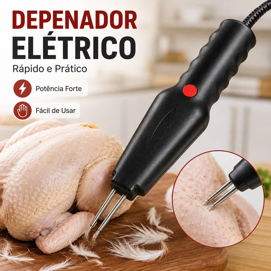 Barbeador Elétrico Depenador De Frango-Removedor Automático De Pêlos De Penas Para Aves