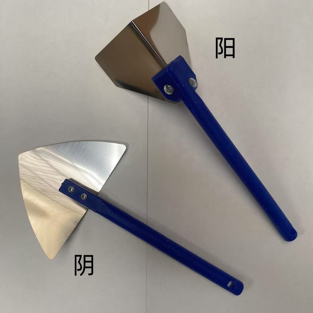 Dispositivo de ângulo de aço inoxidável com alça de plástico azul Dispositivo de ângulo de aparador de canto Dispositivo