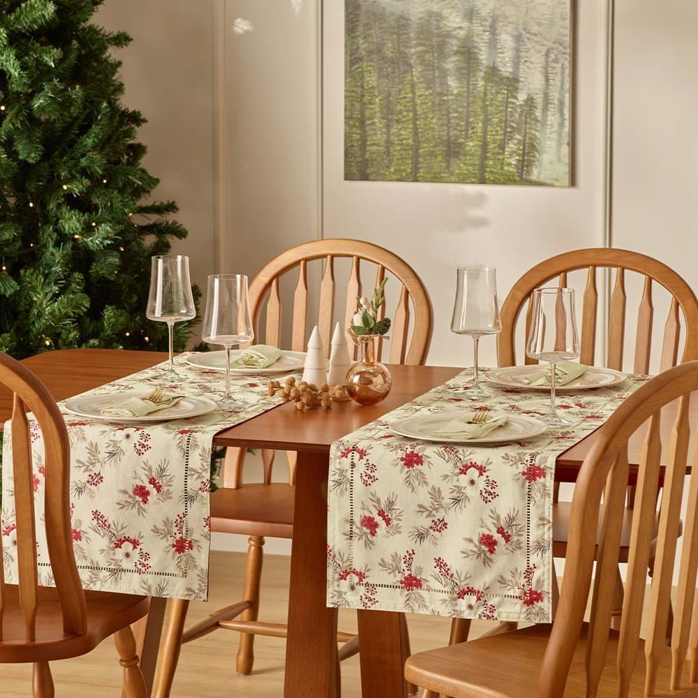 Trilho / Caminho de Mesa Natal 1,40m Glamour Festive - Appel Home