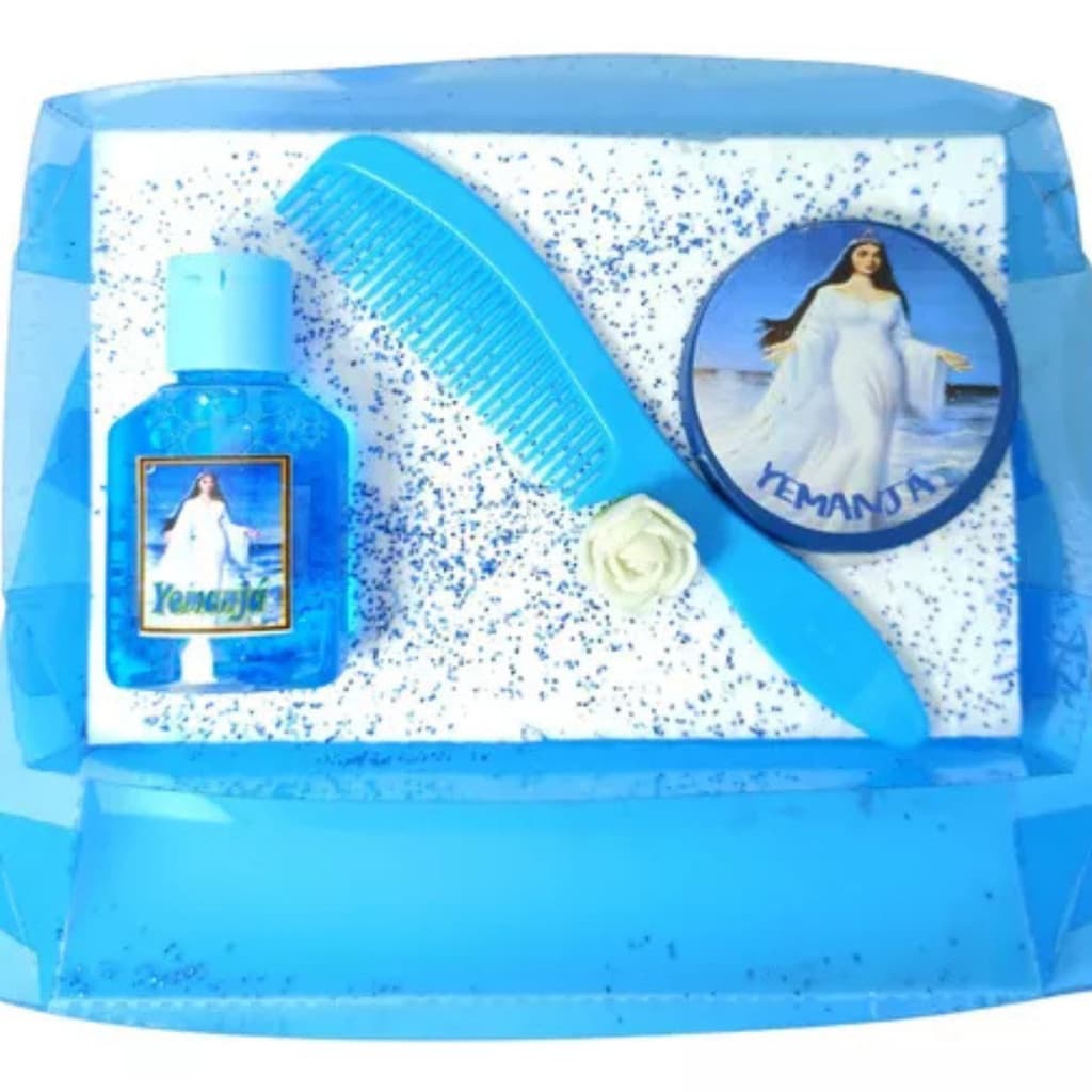 Estojo Yemanja- kit Oferenda-  Com Colonia + Espelho + Pente !!! .