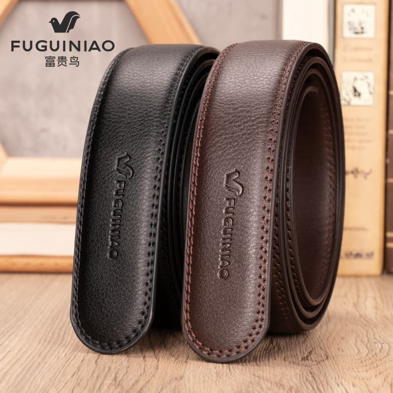 Fugui pássaro cinto de moda masculina fivela automática cinto sem cabeça All-Match cinto masculino sem fivela calças cin