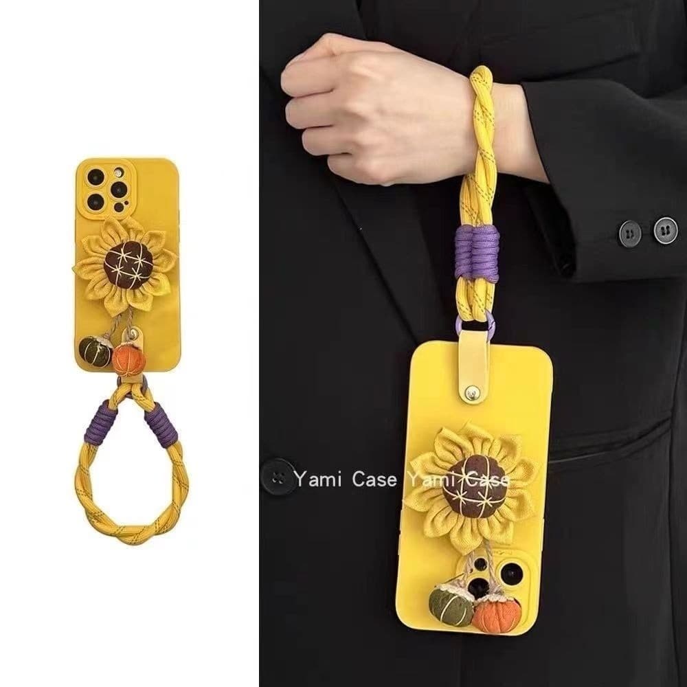 Pulseira de girassol adequada para 15 capas de telefone 14/13 Xiaomi 12 Redmi note13/K70E