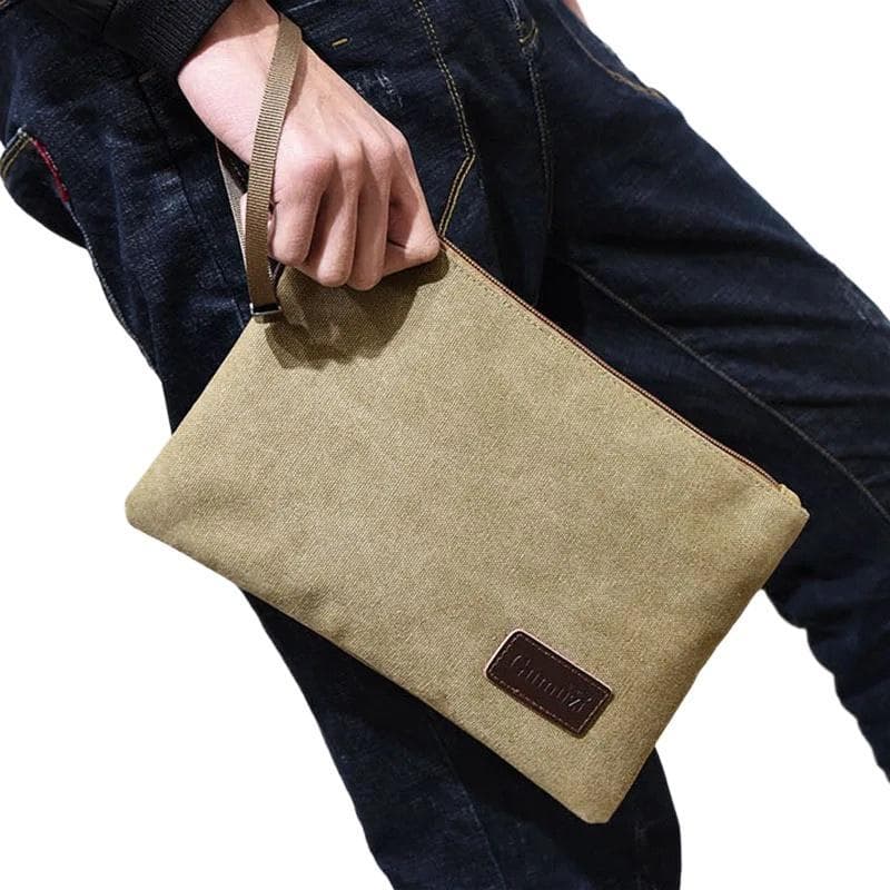 Carteira De Embreagem Masculina De Alta Qualidade Vintage Lona Negócios Bolsa Do Telefone Móvel Viagem De Deslocamento D