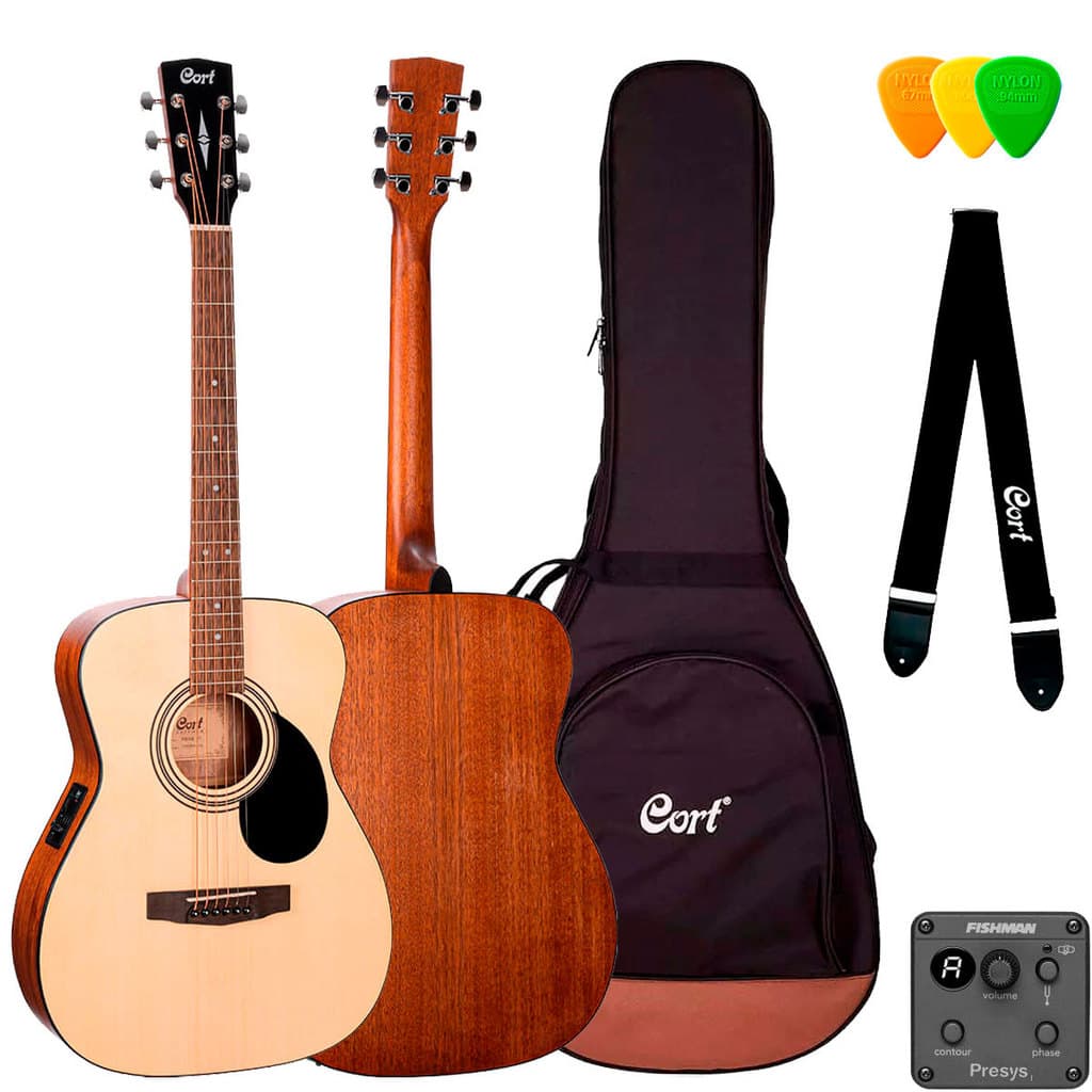 VIOLÃO ELÉTRICO AÇO CORT STANDARD CONCERT AF 510F OP C/ FISHMAN