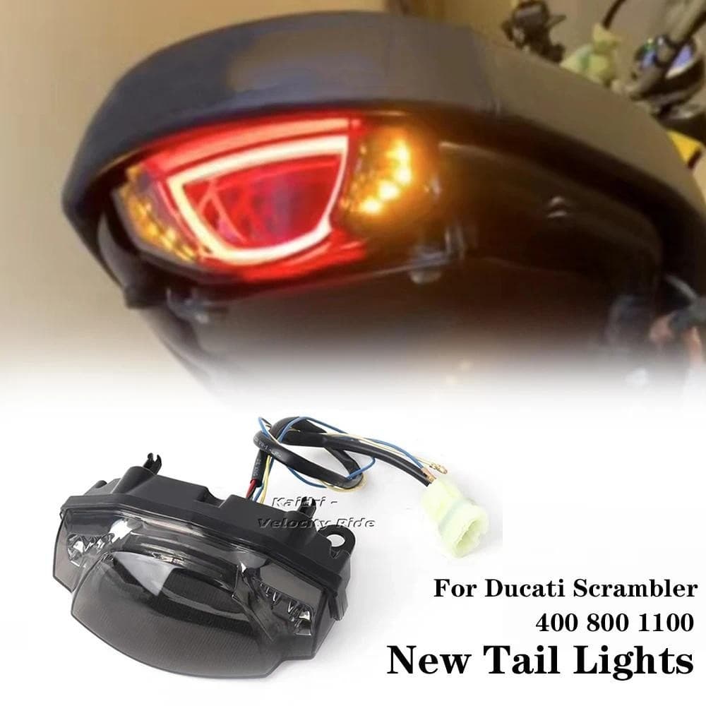 Nova Luz De Freio Traseiro Para Ducati SCRAMBLER 400 800 1100 Motocicleta LED Lanterna Traseira Lâmpadas Traseiras Lâmpa