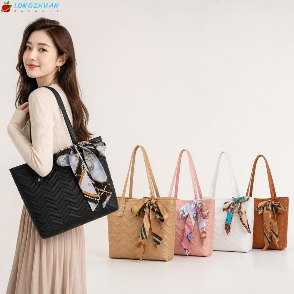 LONNGZHUAN Bolsa De Ombro , Sacola De Couro PU De Grande Capacidade , Versátil Casual Moderna Para Mulheres