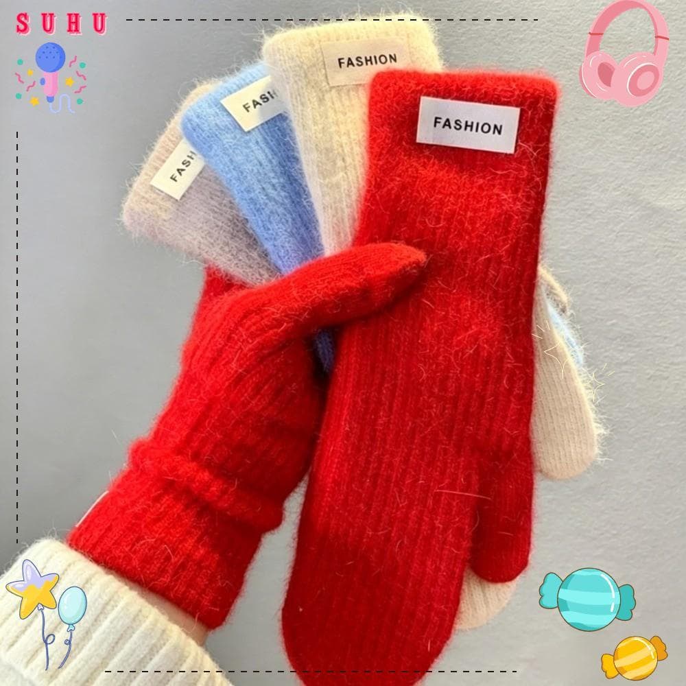 SUHU Luvas Quentes De Inverno , Térmicas Grossas De Material De Pelúcia , 1 Par De Para Clima Frio