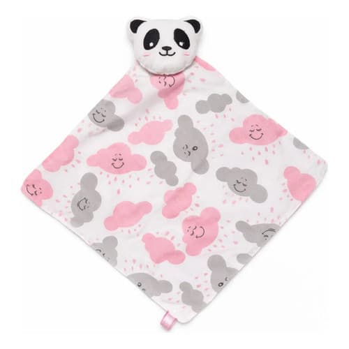 Naninha Com Bichinho Bordado Prendedor De Chupeta Panda Rosa