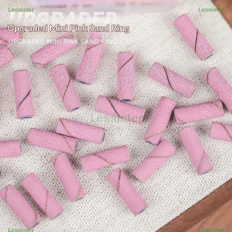 leesisters Mini Faixas De Anel De Lixa Para Unhas , Máquina De Manicure Elétrica , Brocas 80/120/180/240 Lixas , Remoção