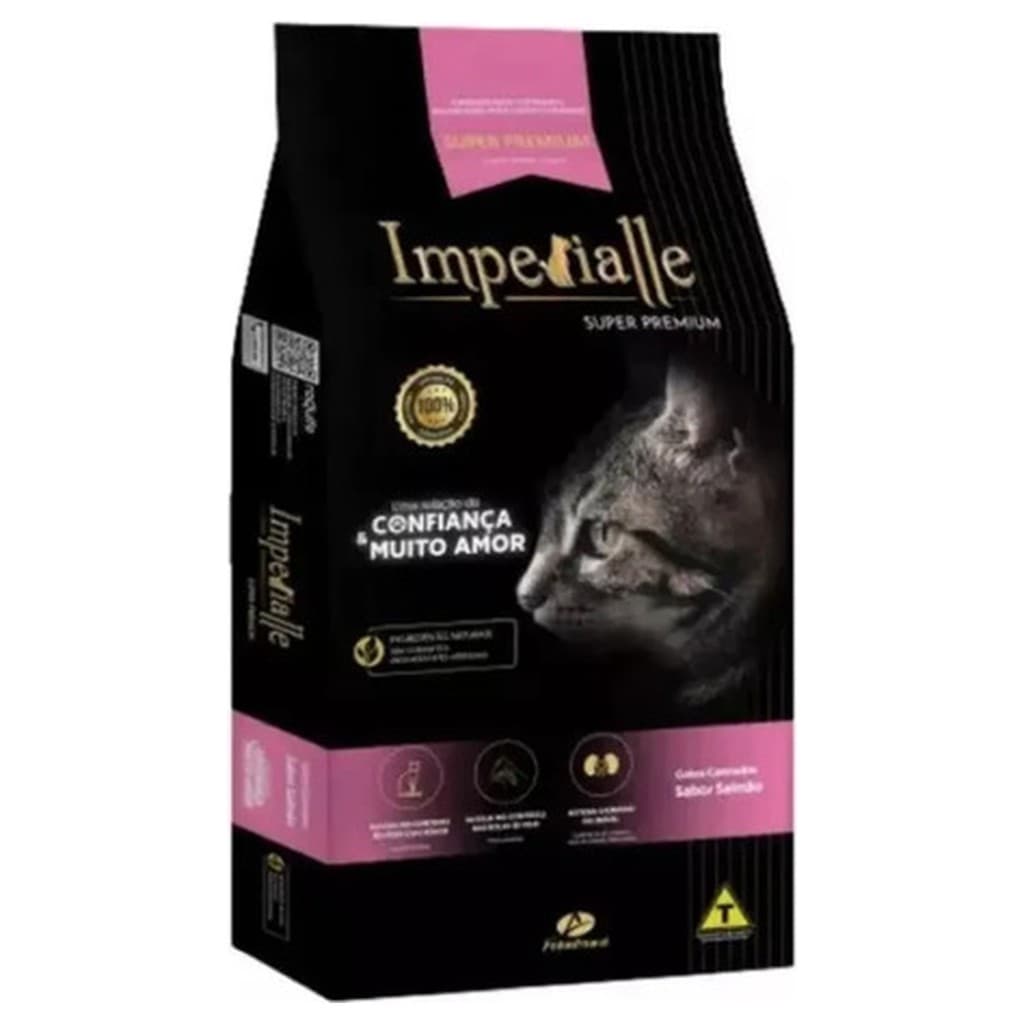 Ração Seca Imperialle Super Premium Gato Castrado Salmão 1kg Raguife Adulto
