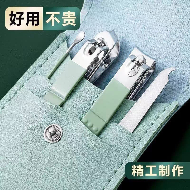 Conjunto de cortador de unhas portátil masculino cortador de unhas único cortador de orelha colher dois-em-um ferramenta