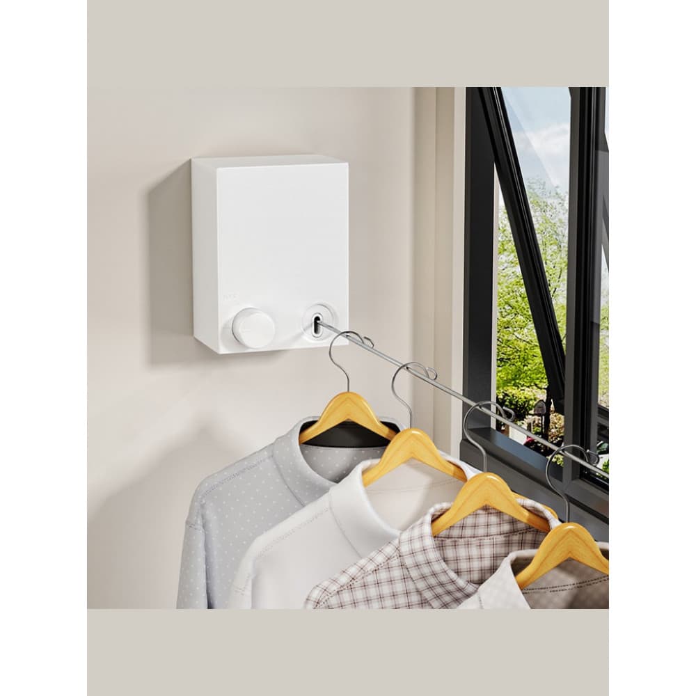 Varal invisível varanda roupas de secagem corda de fio de aço interior sem perfuração interior retrátil varal hotel hote