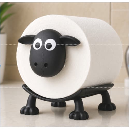 Suporte Porta Papel Higiênico Ovelha Decorativa Divertida para Banheiro Lavabo