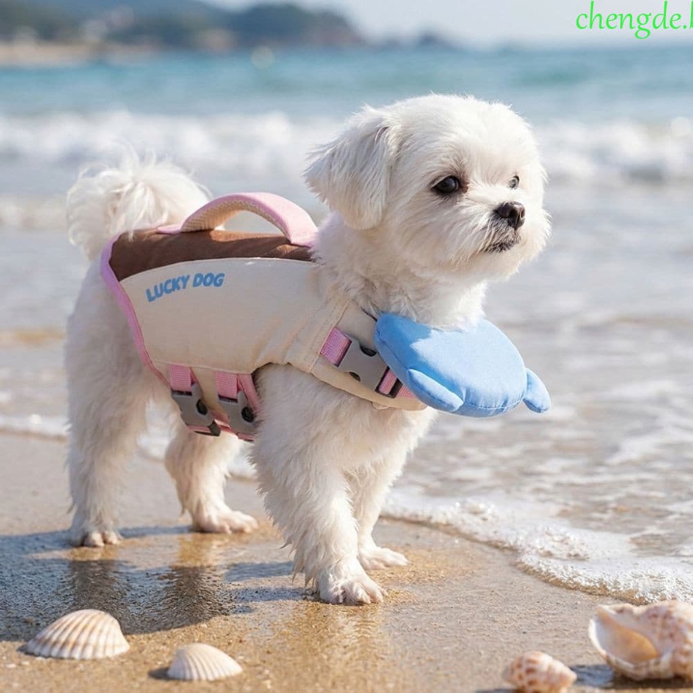 Colete Salva-Vidas Para Cães CHENGDEBR , Ajustável Com Flutuabilidade Forte , Traje De Natação Respirável À Prova D'água