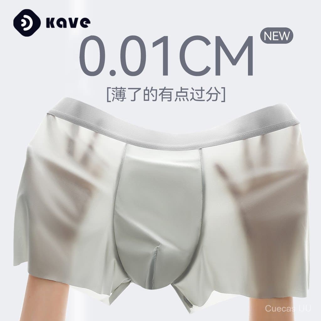 Cuecas masculinas 10a antibacterianas, de cor sólida, com sensação de gelo, cintura média, sem costura, modelo boxer 7.2