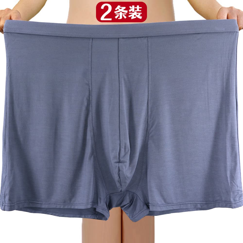 Cuecas boxer masculinas de tamanho Extra grande, fibra de bambu, cintura alta, cuecas boxer soltas, cara gordo, idosos d