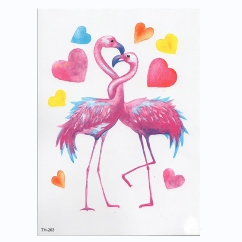 Tatuagem Temporária À Prova Dwaterproof Água Adesivo Samll Braço Manga Flamingo Raposa Gato Animal Flor Cheia Tatoo Arte