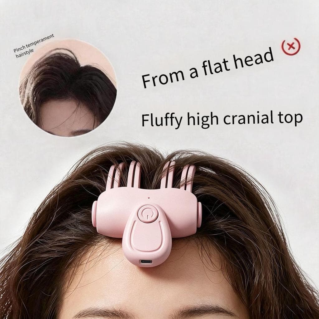 Novo produto aquecimento crânio alto fofo ferramenta útil carregamento sem fio fofo almofada de raiz de cabelo pente de