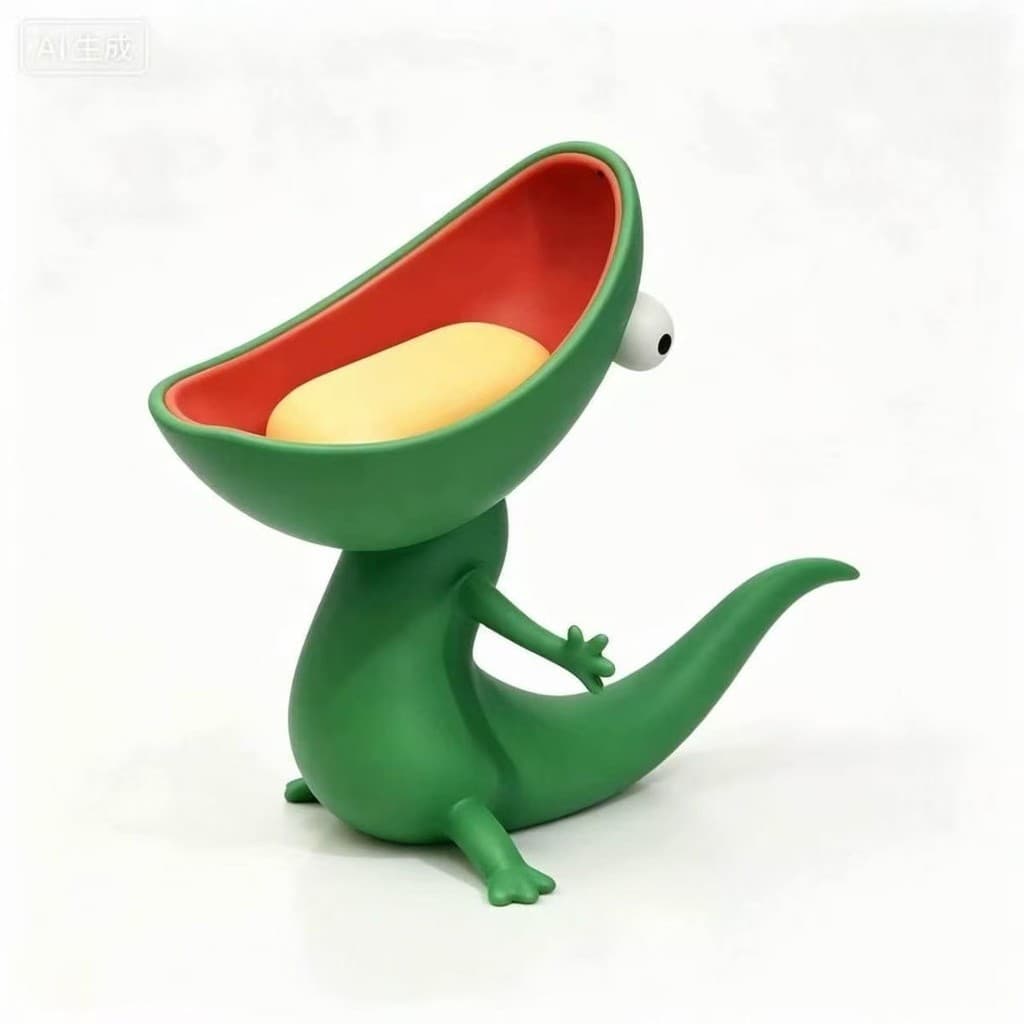 Criativo dos desenhos animados boca grande lagarto caixa de sabão caixa de doces casa Desktop entrada chaveiro ornamento