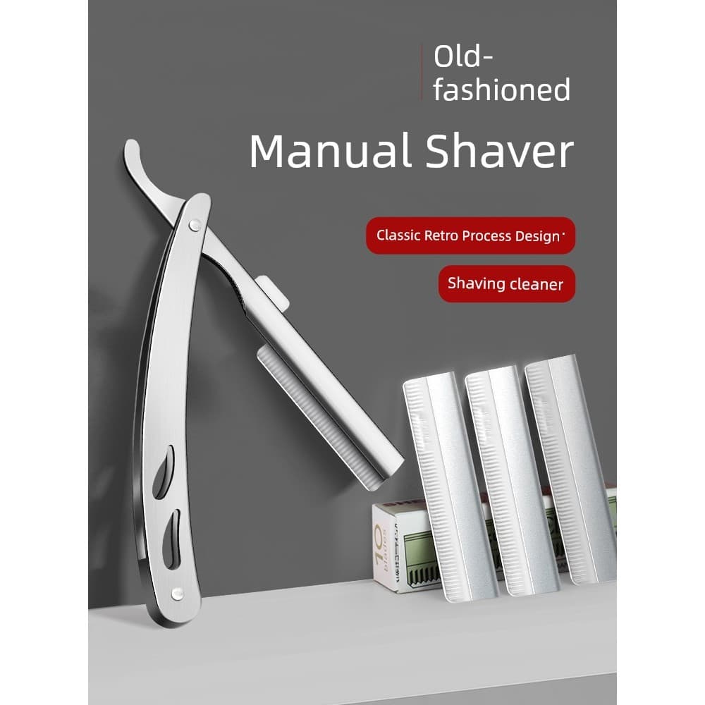 Homens navalha Manual antiquado lâmina de barbear titular navalha barba navalha corte de cabelo rosto aparar ferramenta