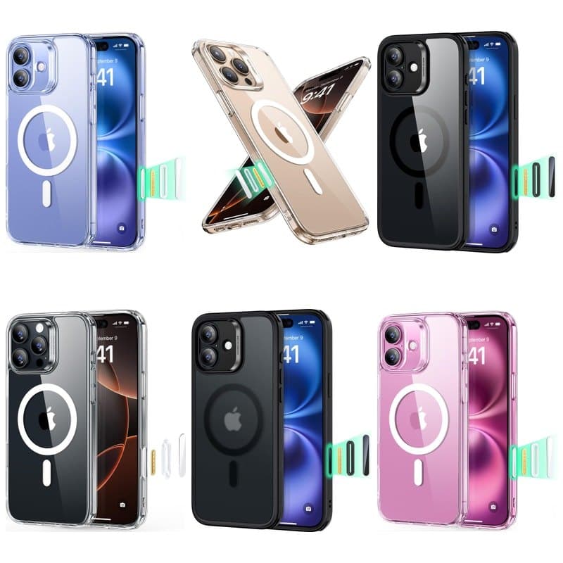 Capa Transparente com Anel Magnetico iPhone 16 16 Pro 16 Pro Max 16 Plus Antiamarelamento Japao
